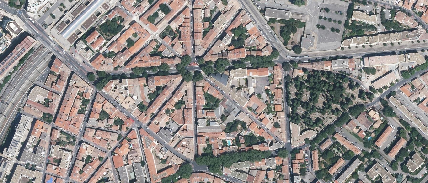 Vue aérienne de Lycée François Rabelais