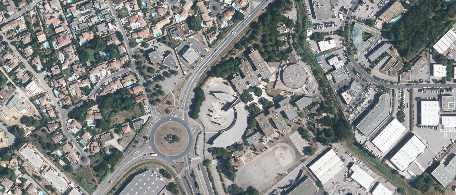 Vue aérienne de Lycée Jean-Francois Champollion