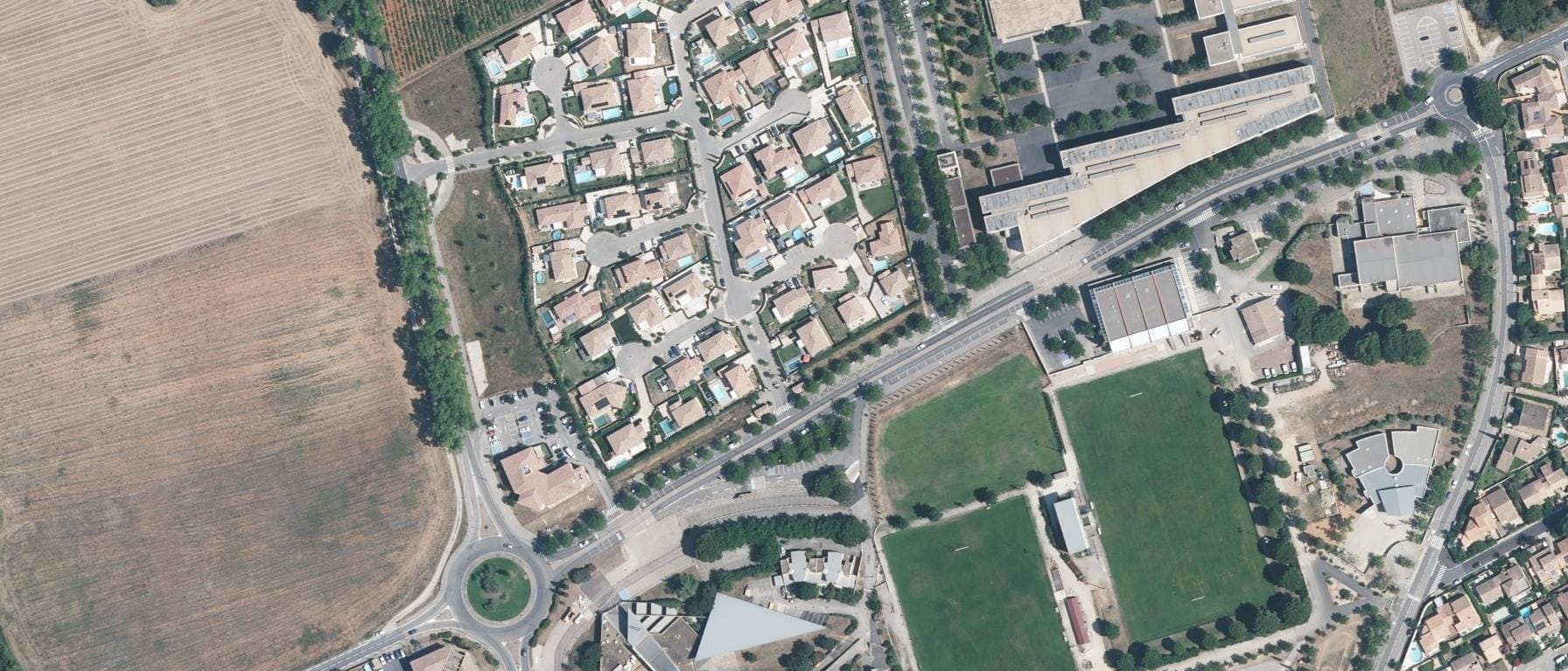 Vue aérienne de Lycée Victor Hugo