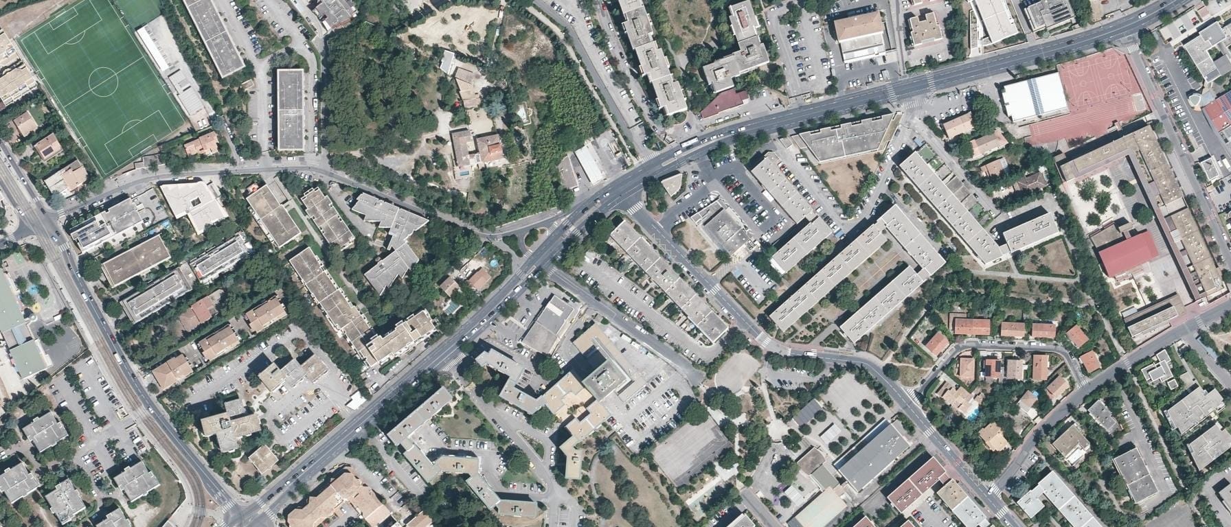 Vue aérienne de Athéna Business School - Montpellier
