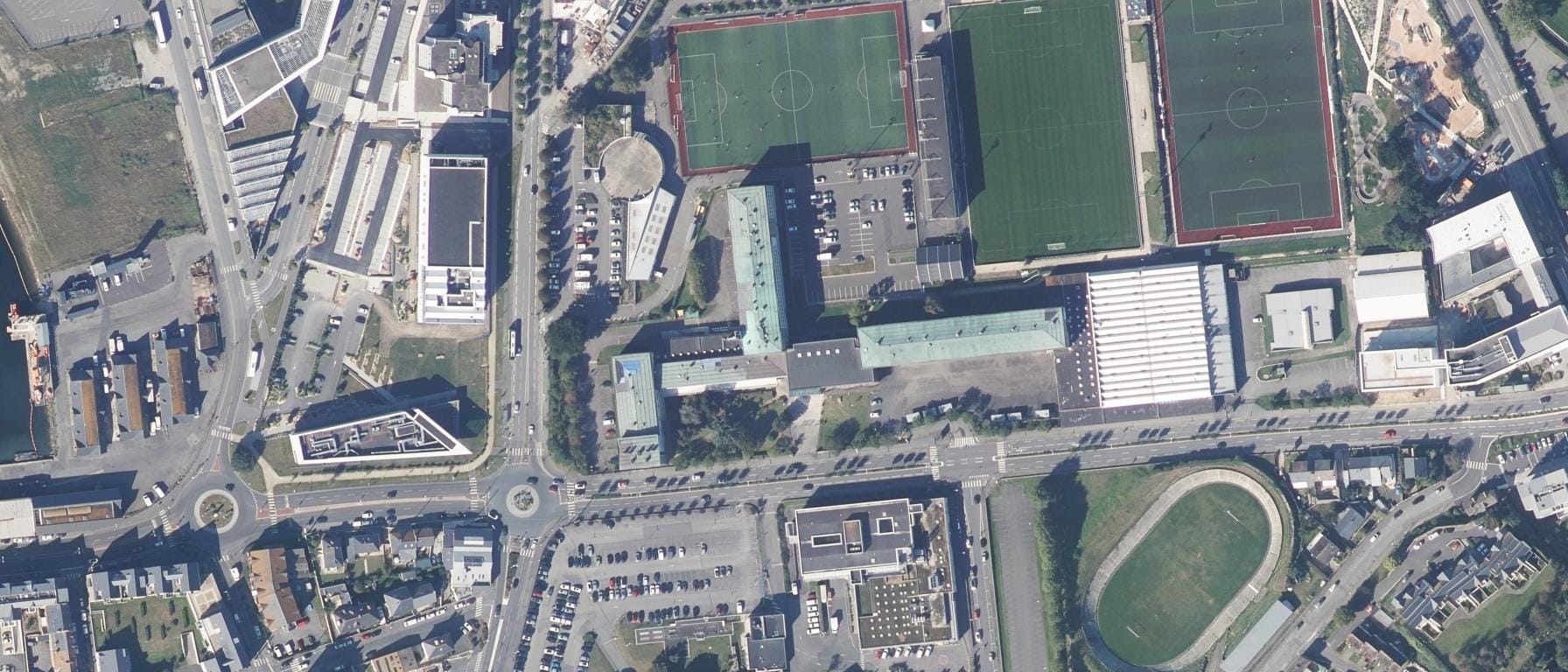 Vue aérienne de Lycée Maupertuis