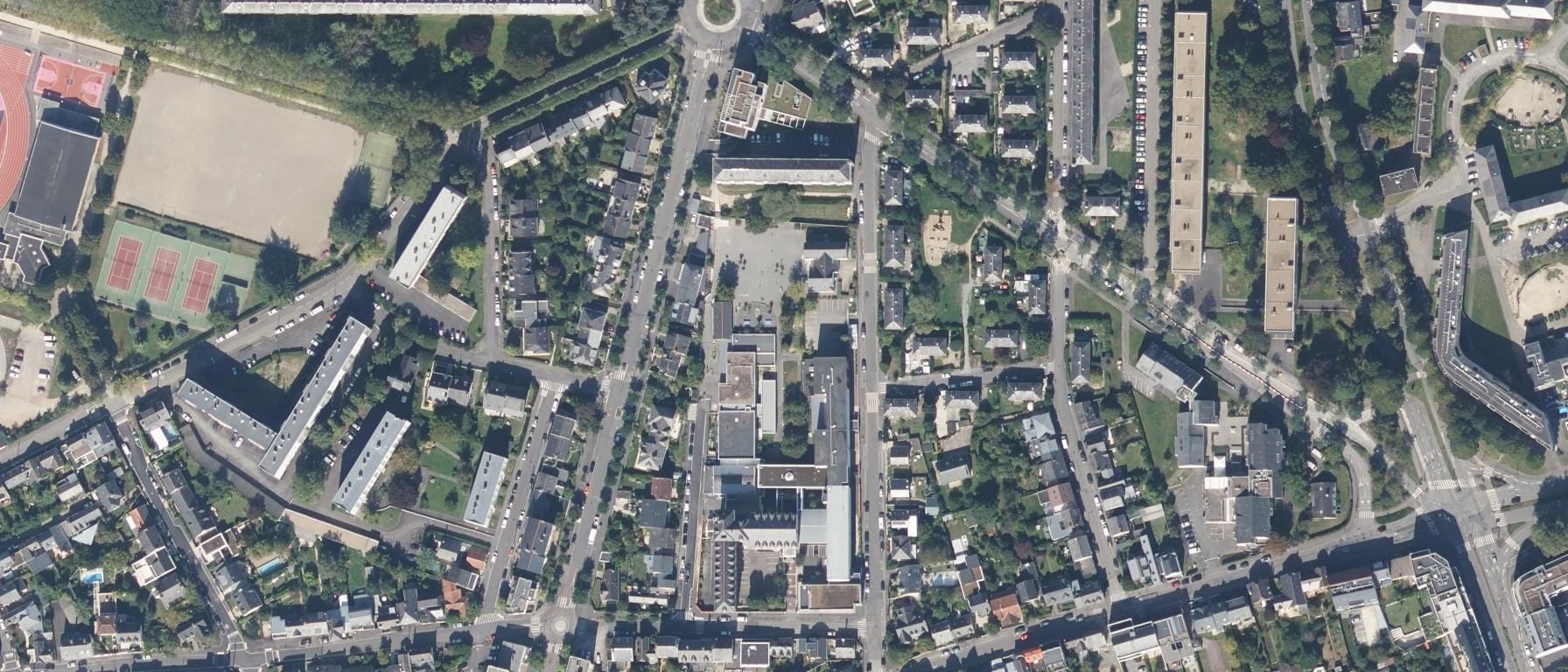 Vue aérienne de Lycée Jeanne d'Arc (Rennes - 35)