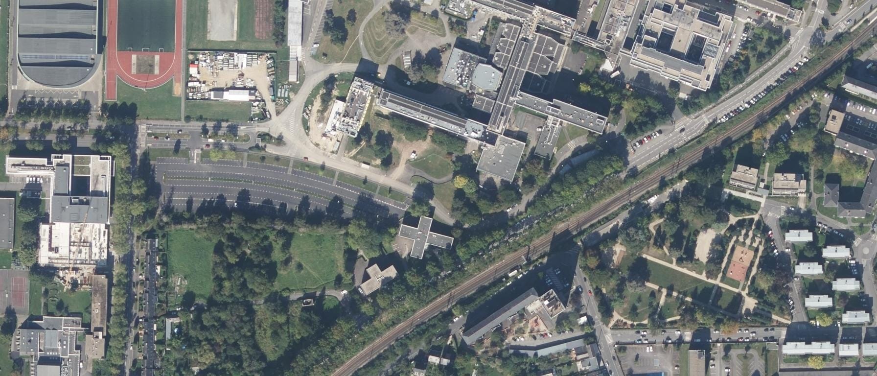 Vue aérienne de Unité de Formation et de Recherche des Sciences Médicales Université de Rennes (EPE)