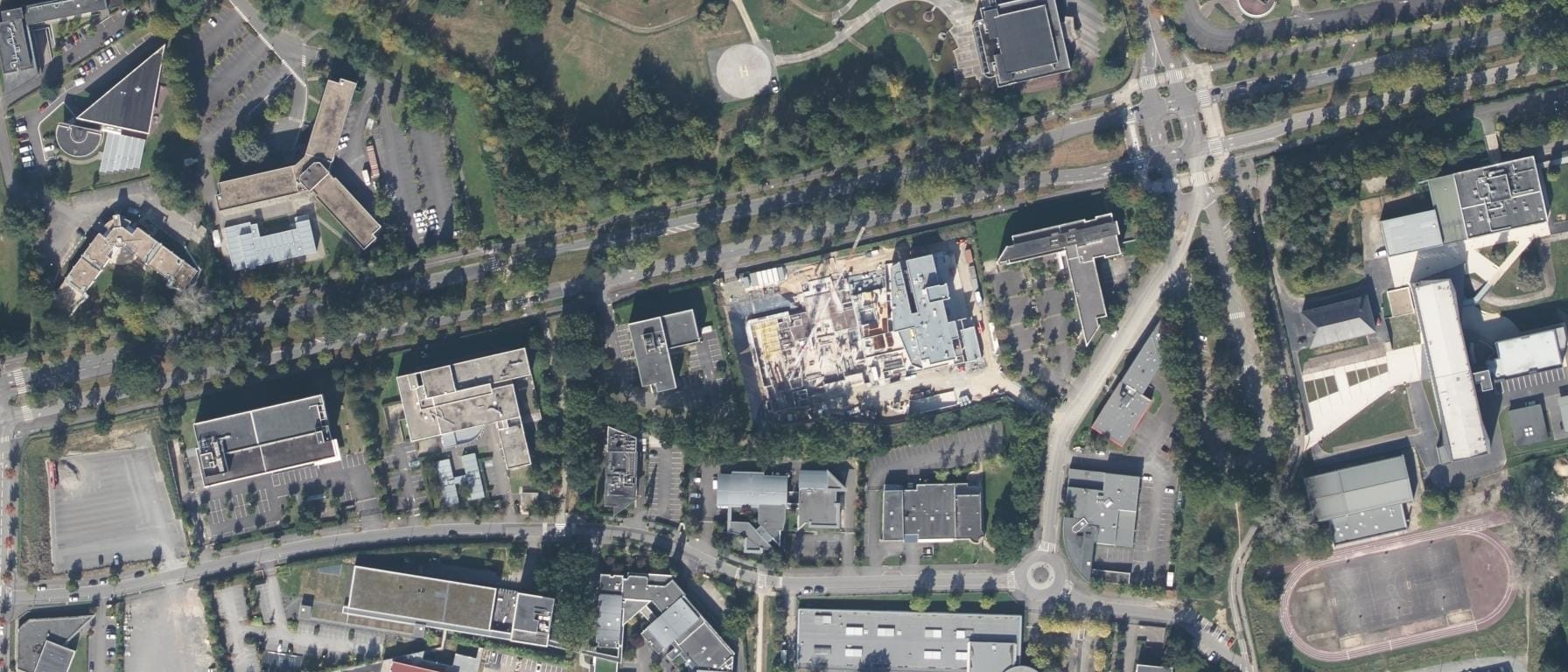 Vue aérienne de Institut de formation en Pédicurie-Podologie de Rennes - Association IFPEK