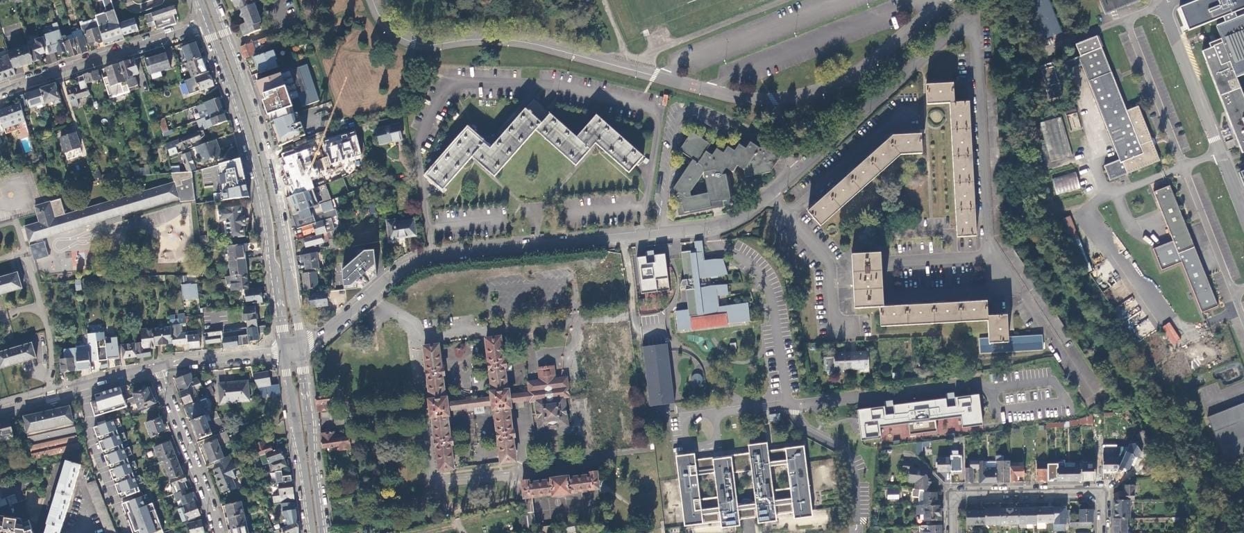 Vue aérienne de IFSI CH Guillaume Régnier