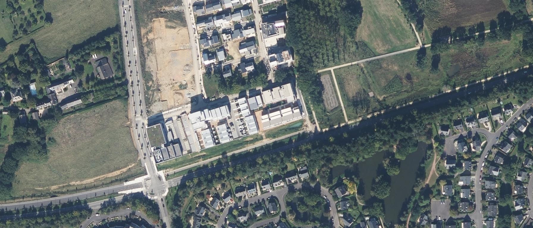 Vue aérienne de ECOFAC Business School Rennes (Cesson-Sévigné - 35)