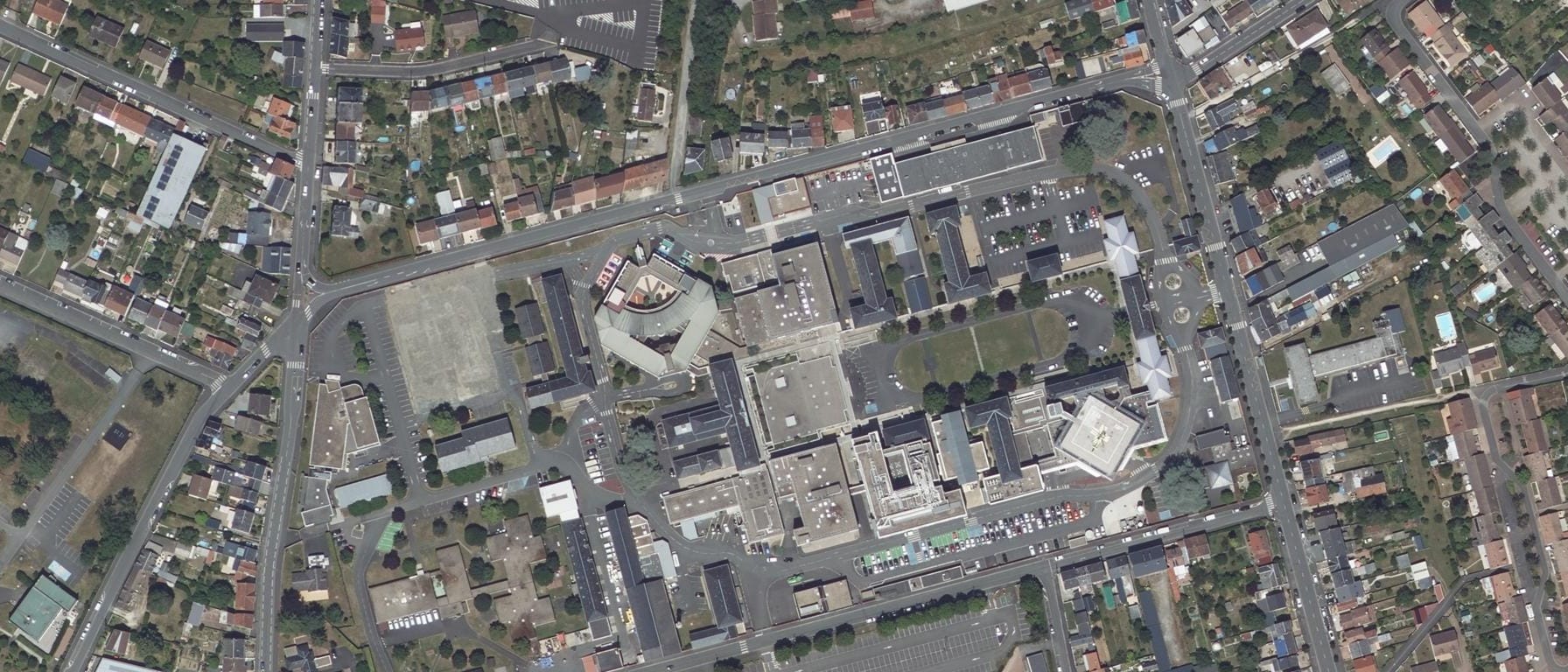 Vue aérienne de IFSI CH Chateauroux Le Blanc