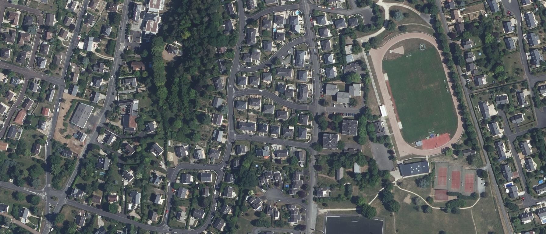 Vue aérienne de INSPE de Tours