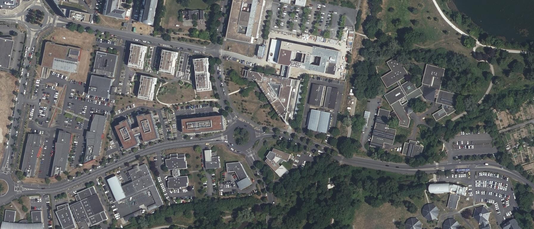 Vue aérienne de Polytech Tours