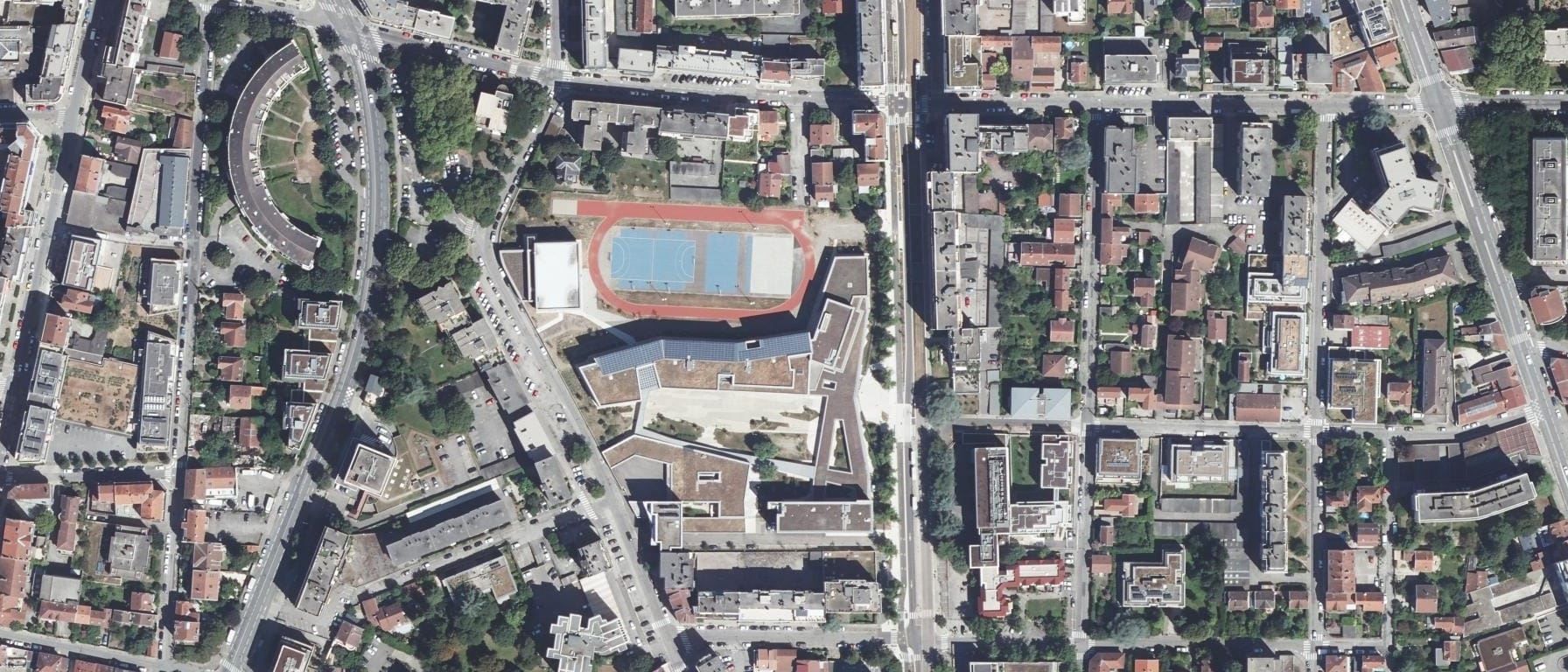 Vue aérienne de Lycée polyvalent Emmanuel Mounier