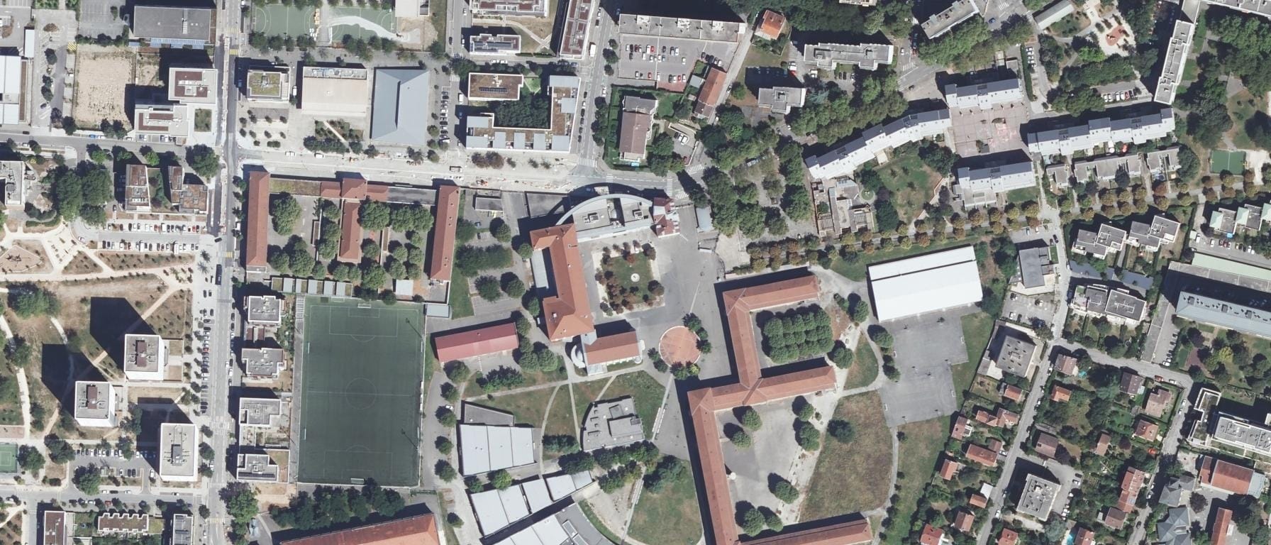 Vue aérienne de Lycée VAUCANSON