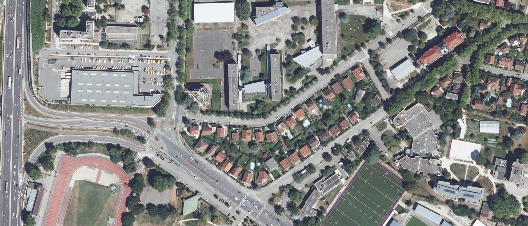 Vue aérienne de Lycée Louise Michel