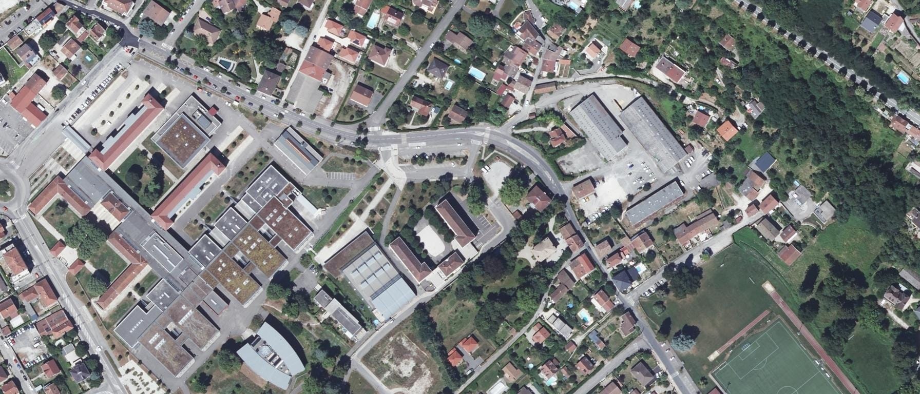 Vue aérienne de Lycée professionnel Les Gorges