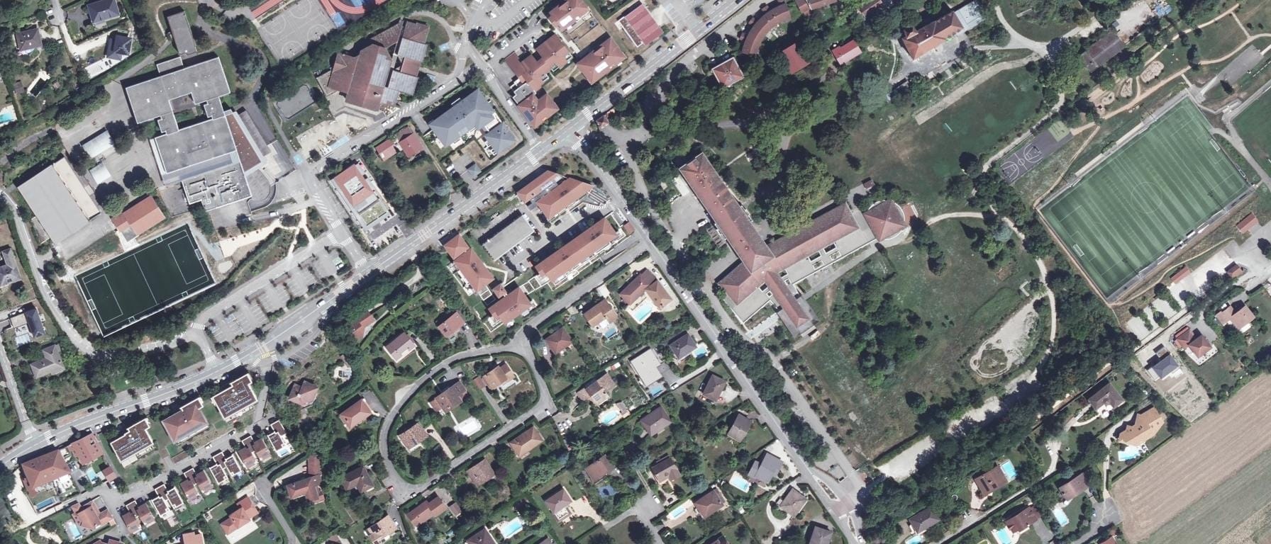 Vue aérienne de Lycée agricole Grenoble St-Ismier