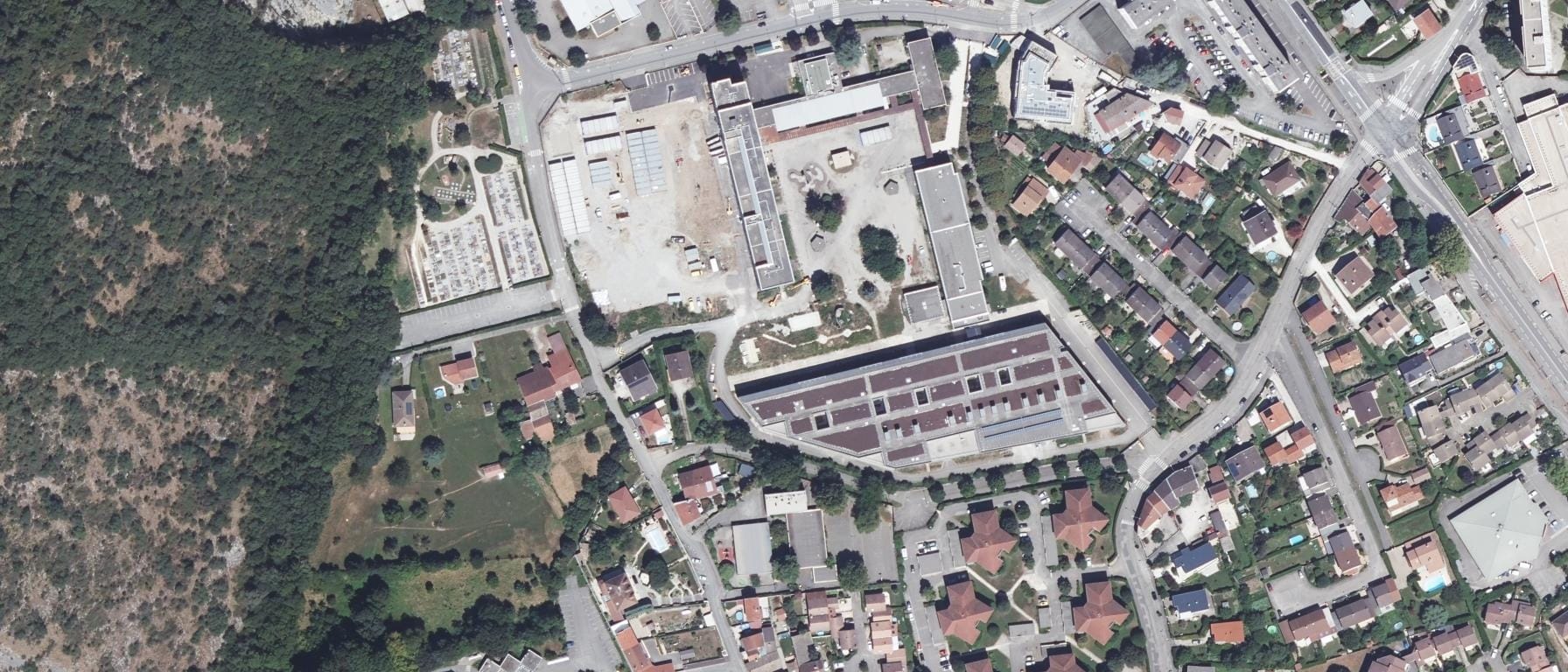 Vue aérienne de Lycée Roger Deschaux - BTP CFA AFRA
