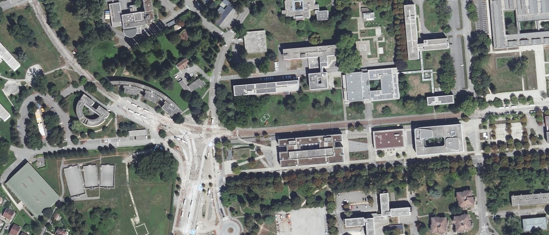 Vue aérienne de ECOLE DE FORMATION SANITAIRE CENTRE HOSPITALIER