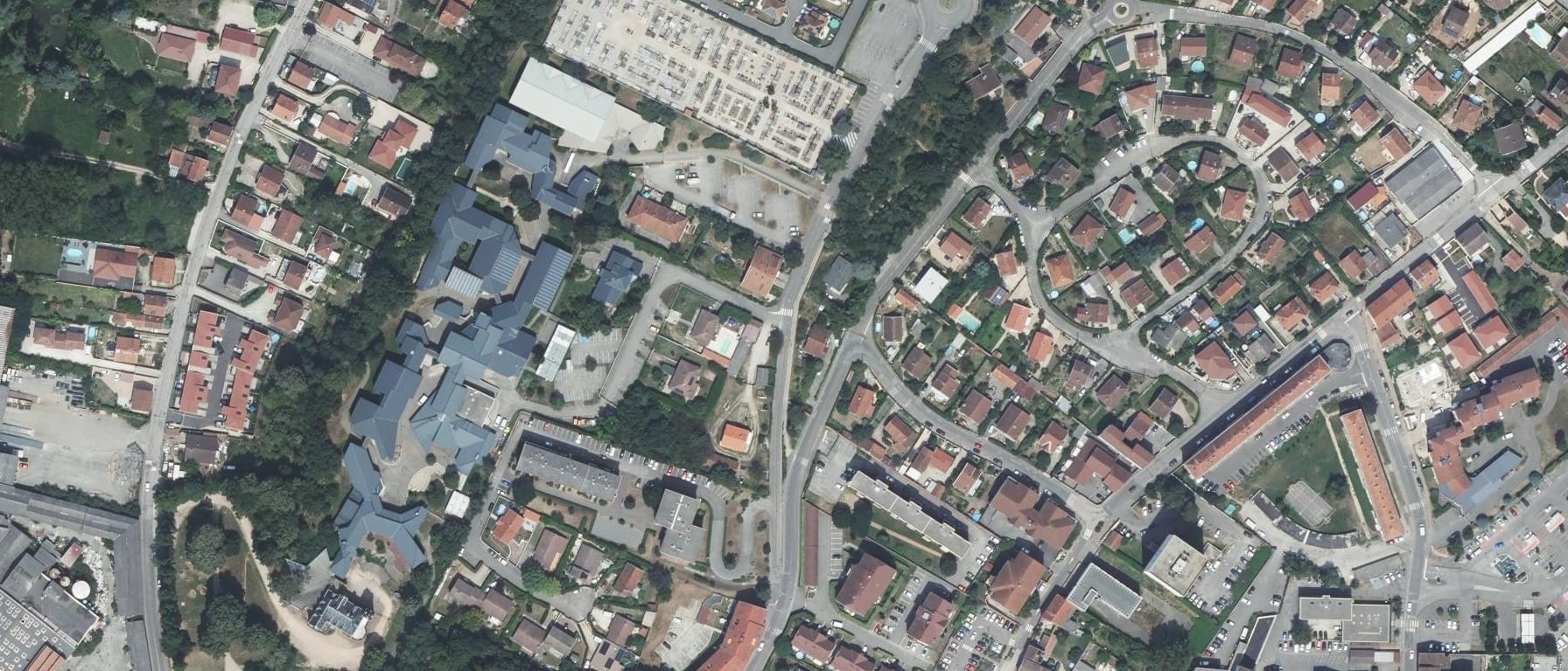 Vue aérienne de Lycée La Pléiade