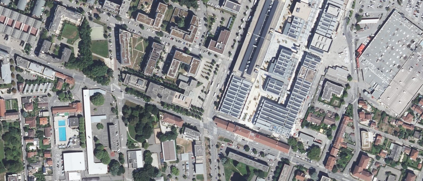 Vue aérienne de Polytech Grenoble