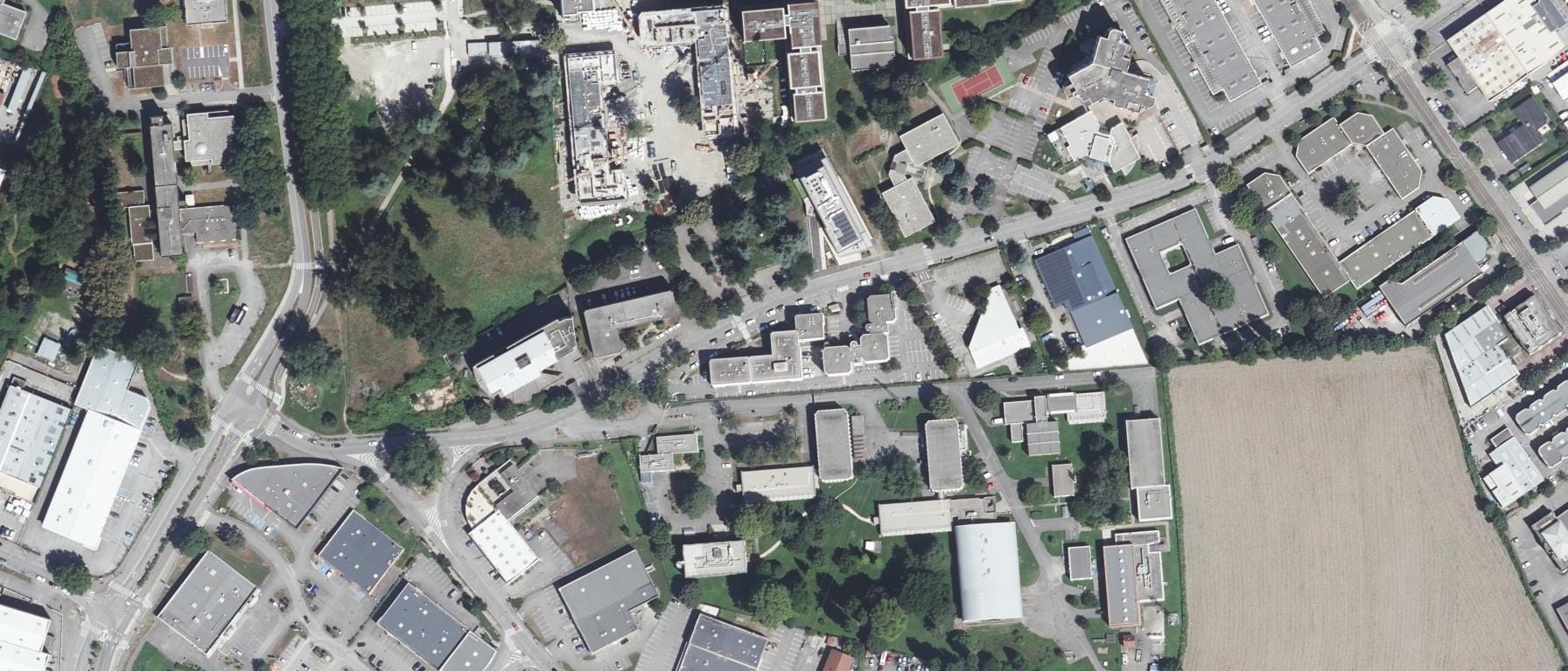 Vue aérienne de IDRAC Business School - Campus de GRENOBLE