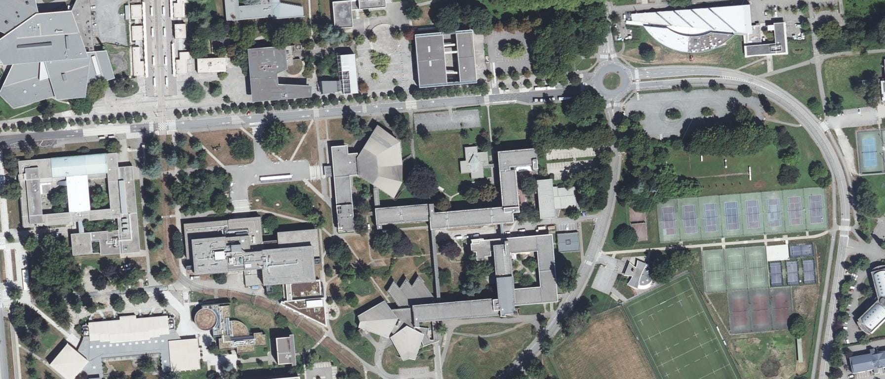 Vue aérienne de Université Grenoble Alpes