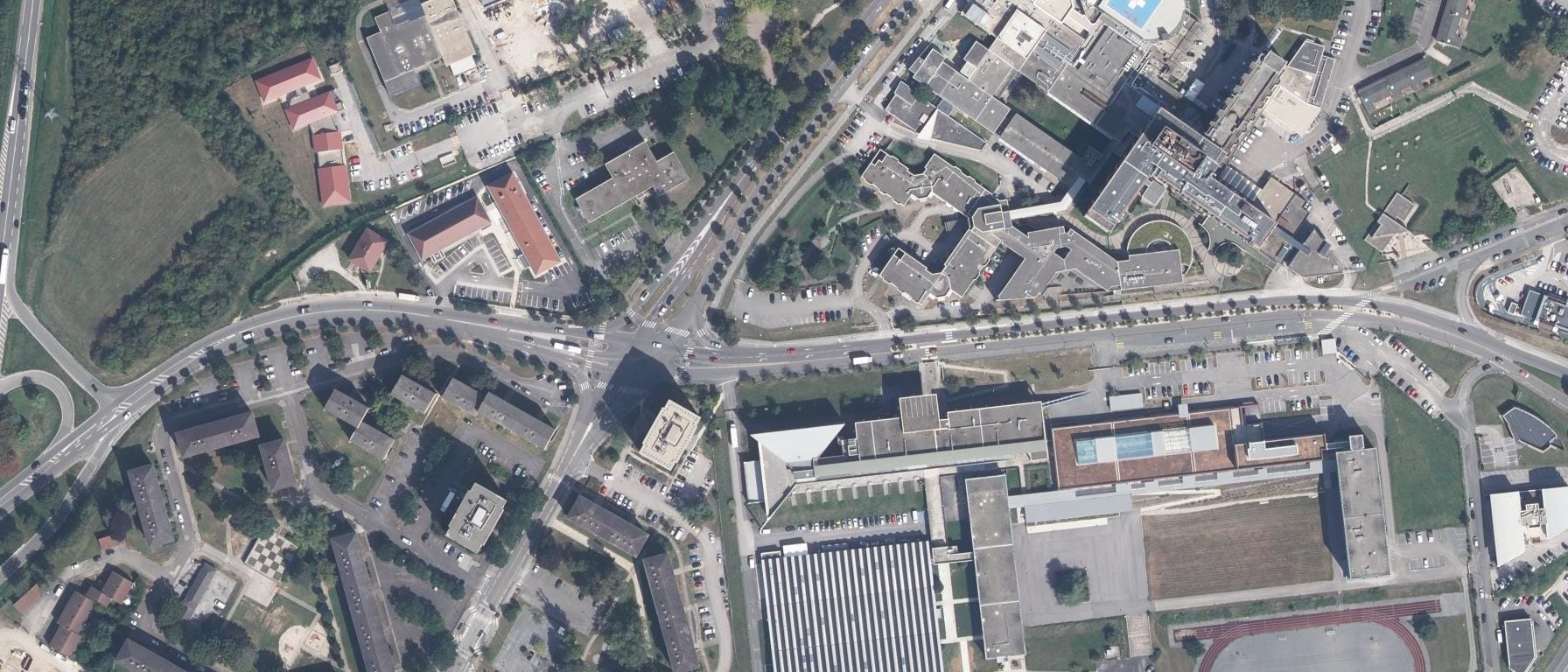 Vue aérienne de Lycée Jacques Duhamel
