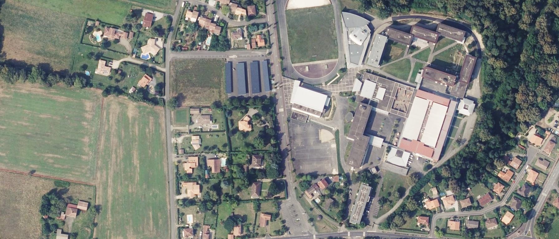 Vue aérienne de Lycée Gaston Crampe
