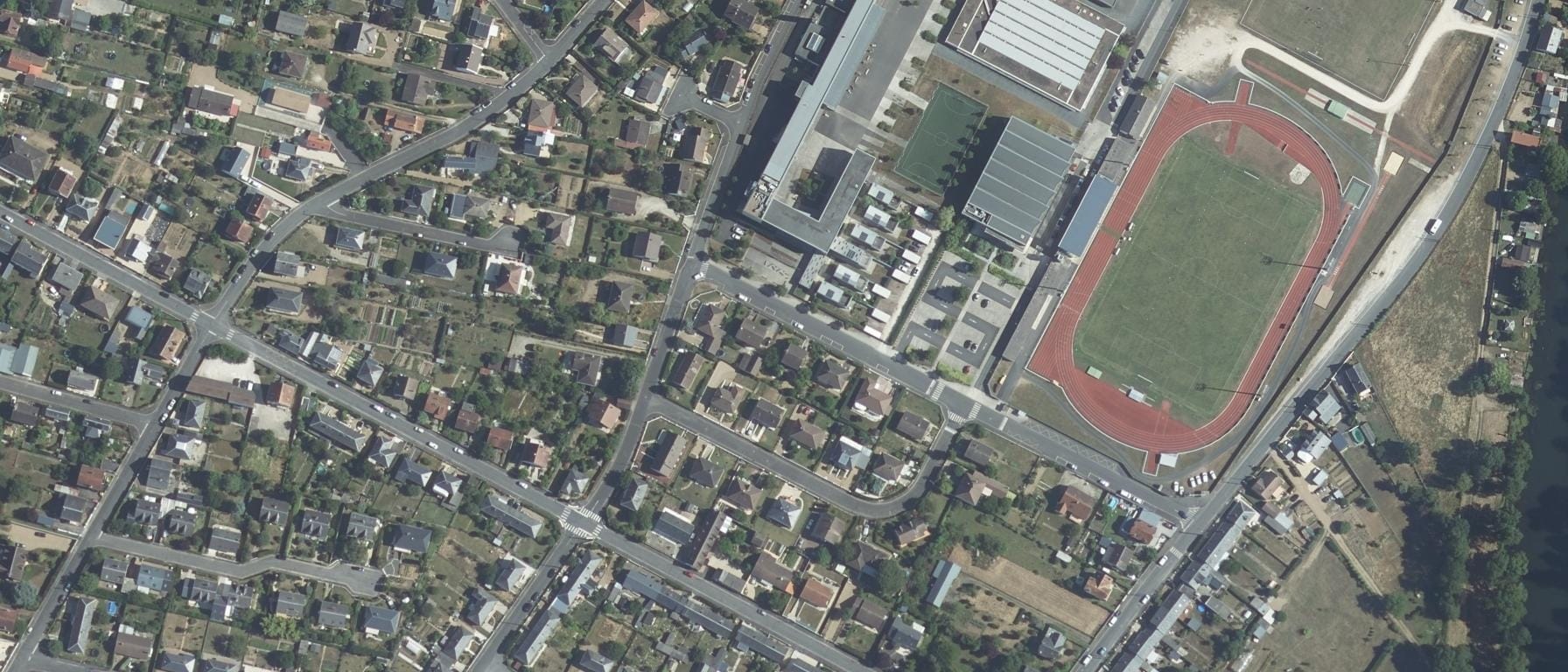 Vue aérienne de Lycée professionnel des Métiers André Ampère