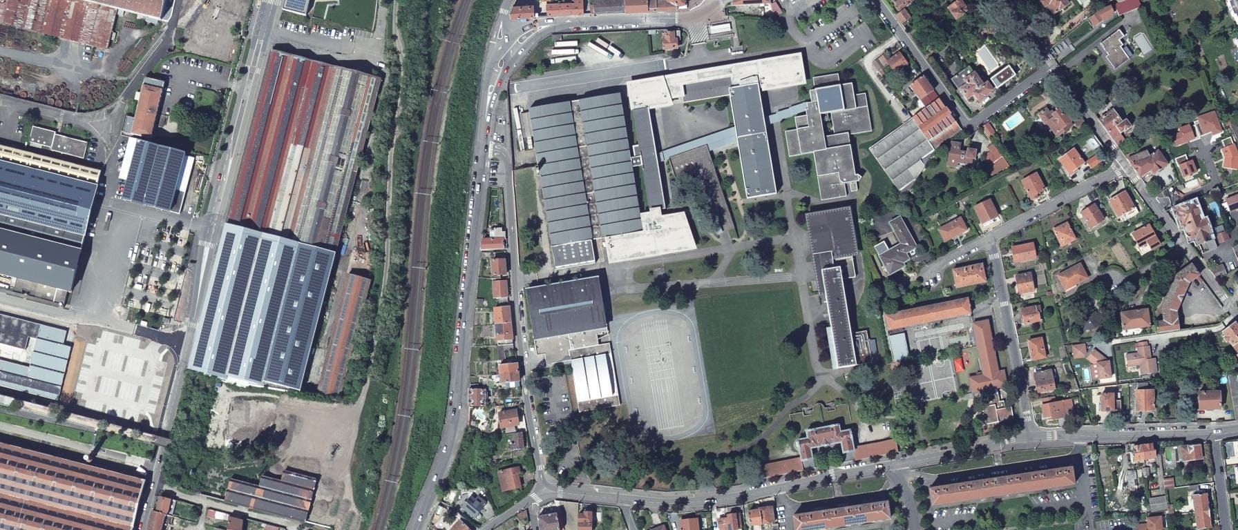 Vue aérienne de Lycée Claude Lebois - CFAI de l'IFAI Loire Drôme Ardèche