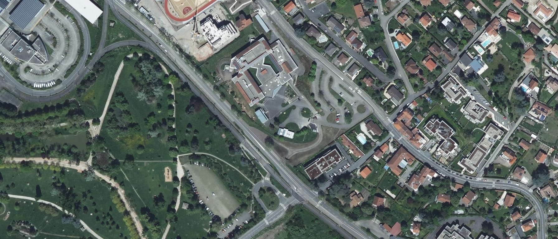 Vue aérienne de Lycée Simone Weil