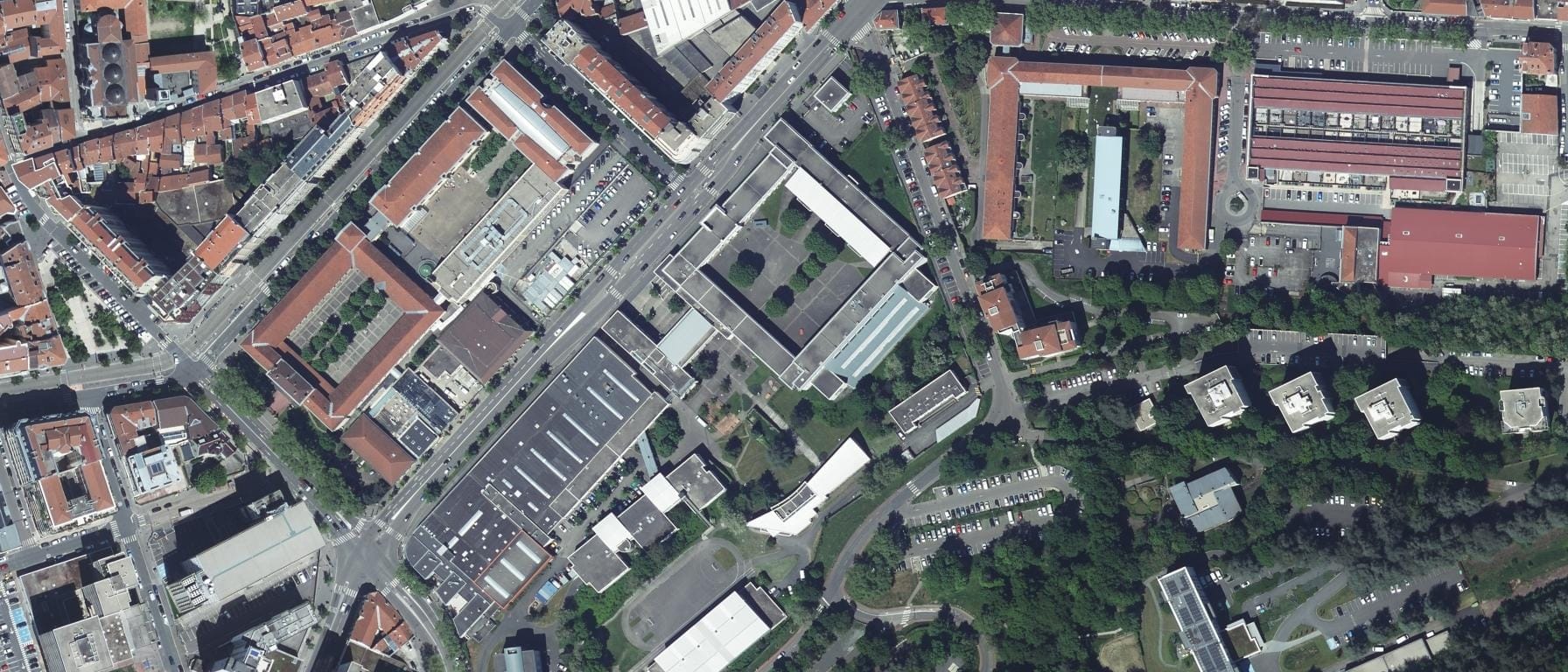 Vue aérienne de Lycée professionnel Etienne Mimard - GRETA Loire