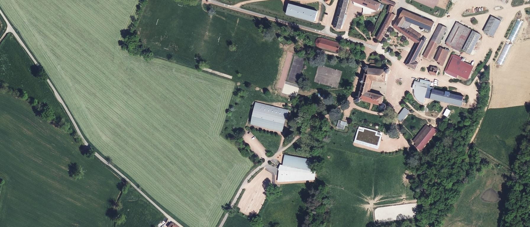 Vue aérienne de Lycée agricole de Ressins