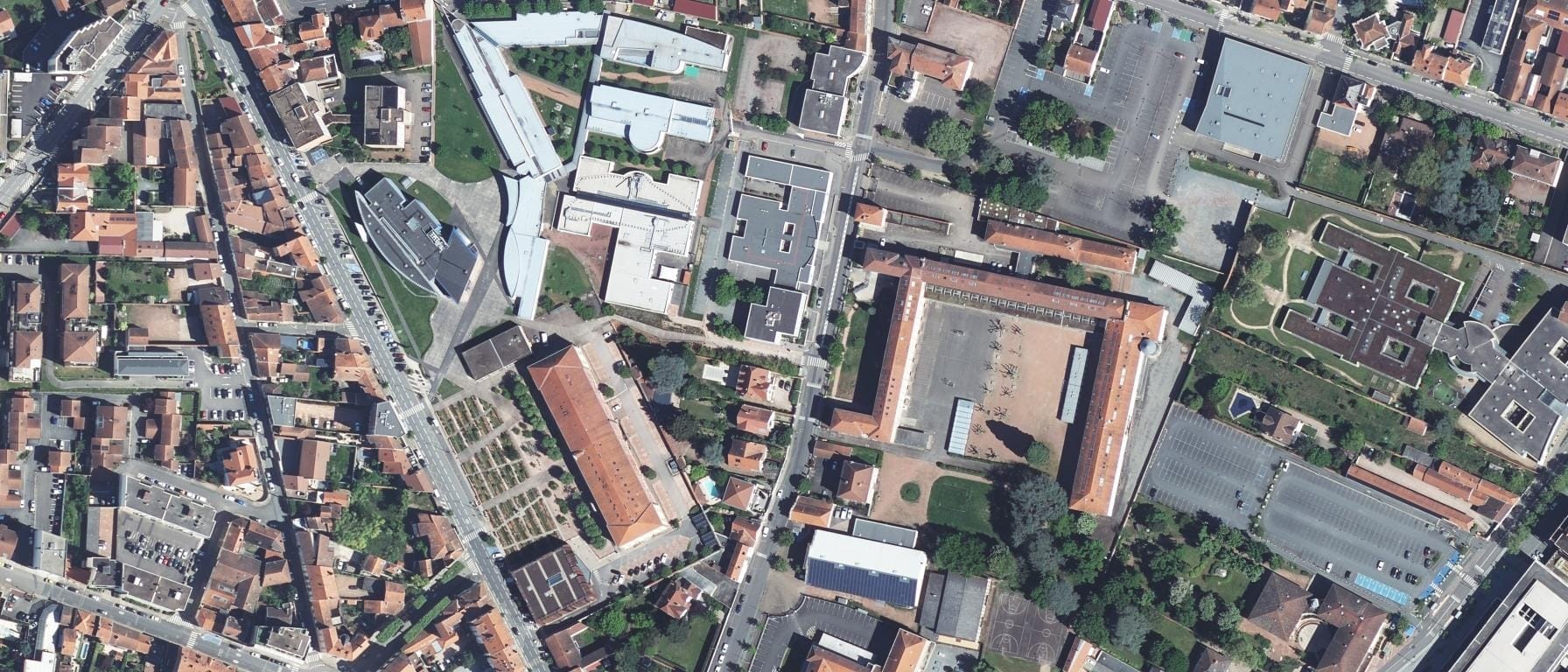 Vue aérienne de IFSI du CH de Roanne