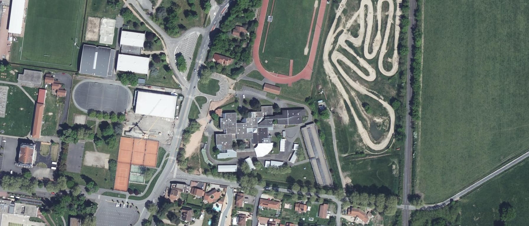 Vue aérienne de Lycée du Forez