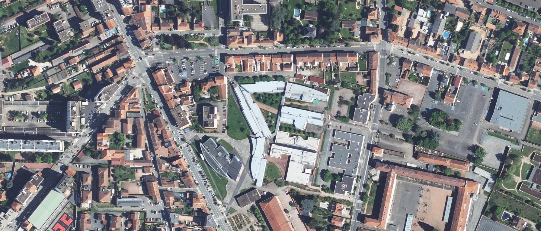 Vue aérienne de Université Jean Monnet - Campus de Roanne