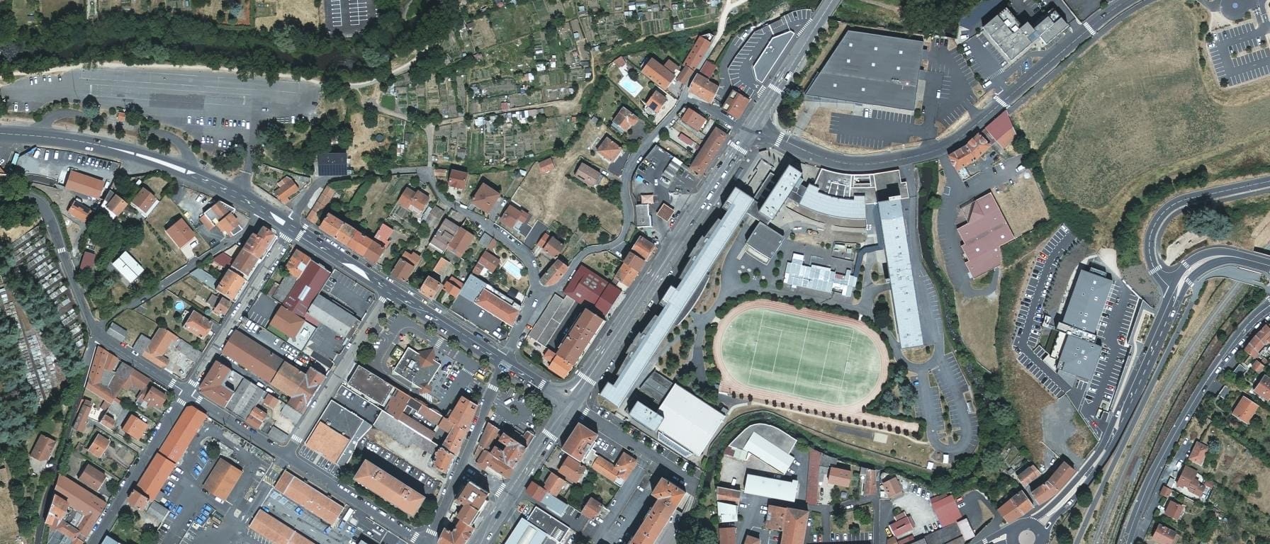 Vue aérienne de Lycée Simone Weil