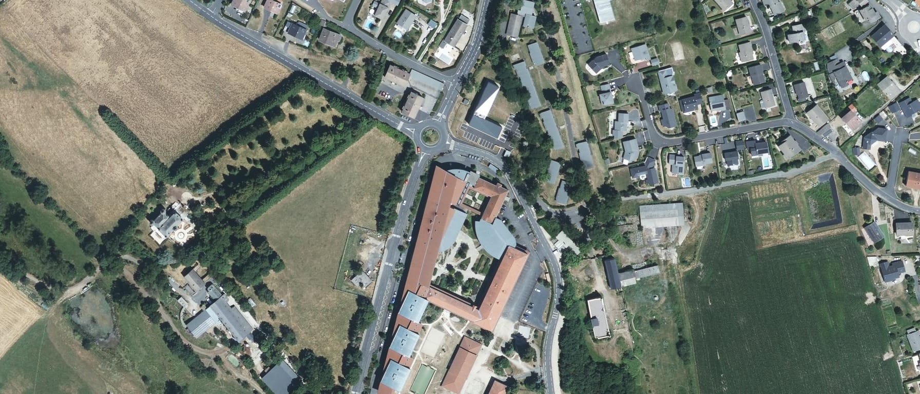 Vue aérienne de LEGTPA Yssingeaux