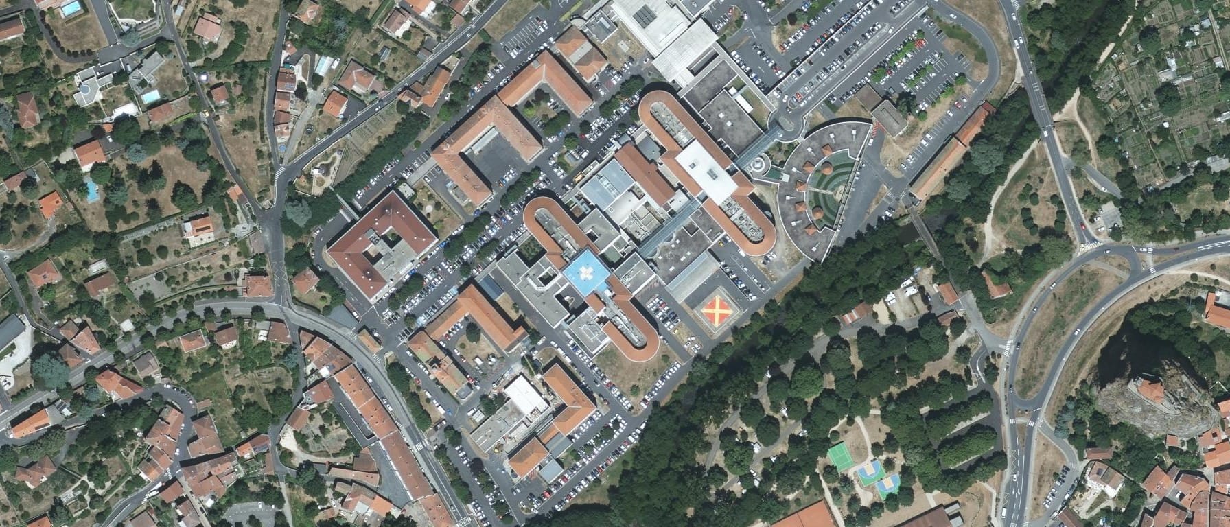 Vue aérienne de IFSI CH du Puy
