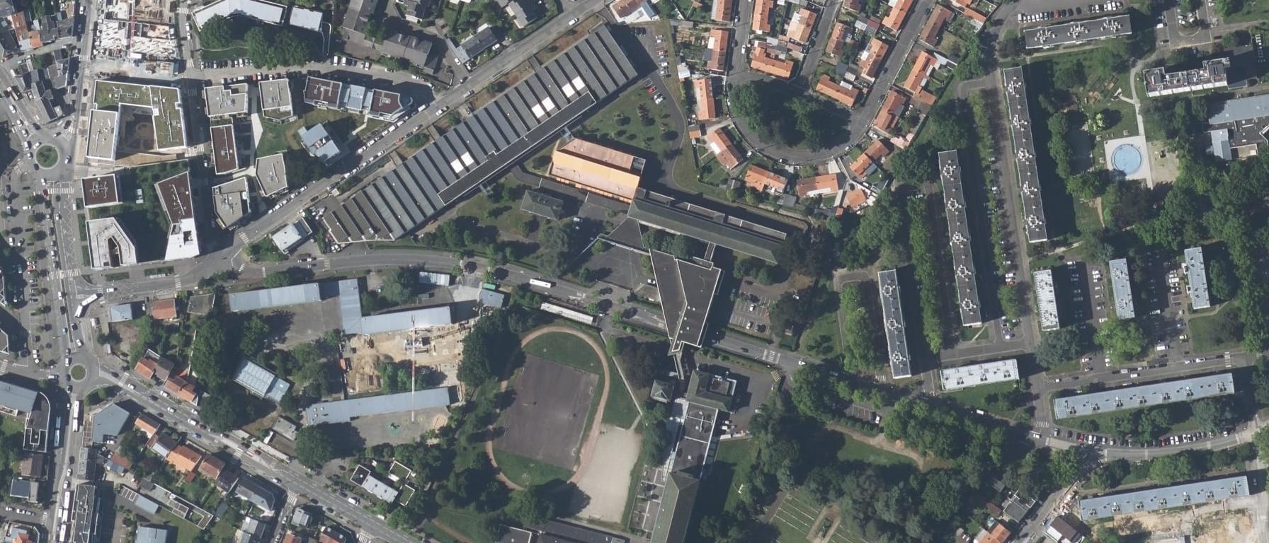 Vue aérienne de Lycée Polyvalent Gaspard Monge - La Chauvinière