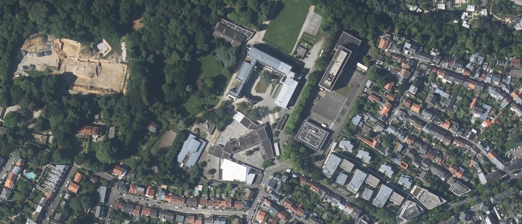 Vue aérienne de Lycée La Perverie Sacré-Coeur (Nantes - 44)