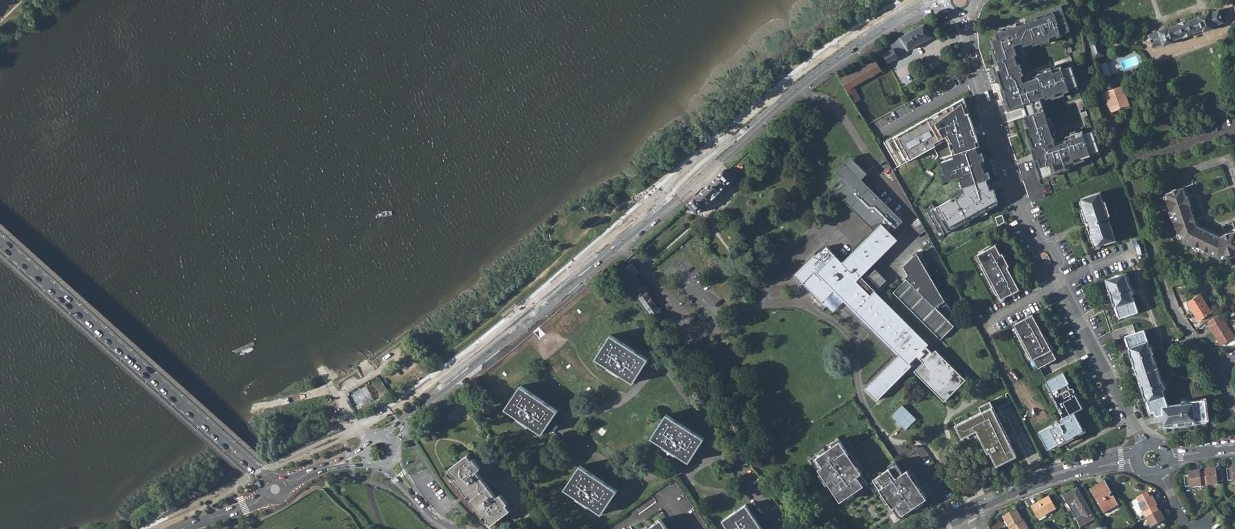 Vue aérienne de Lycée La Baugerie