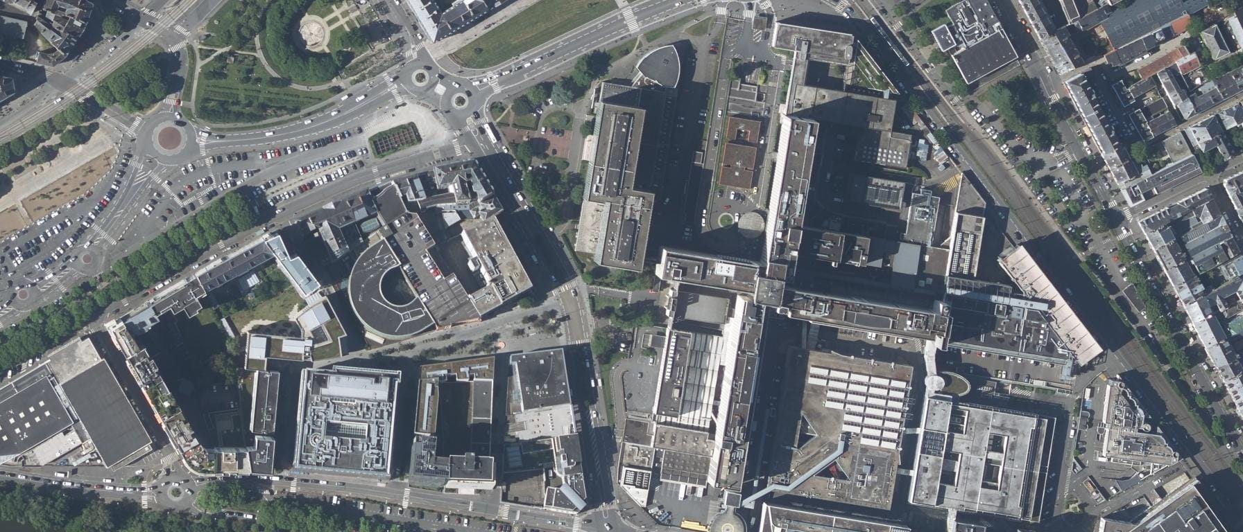 Vue aérienne de Unite de formation et de recherches Médecine et techniques médicales Nantes Université