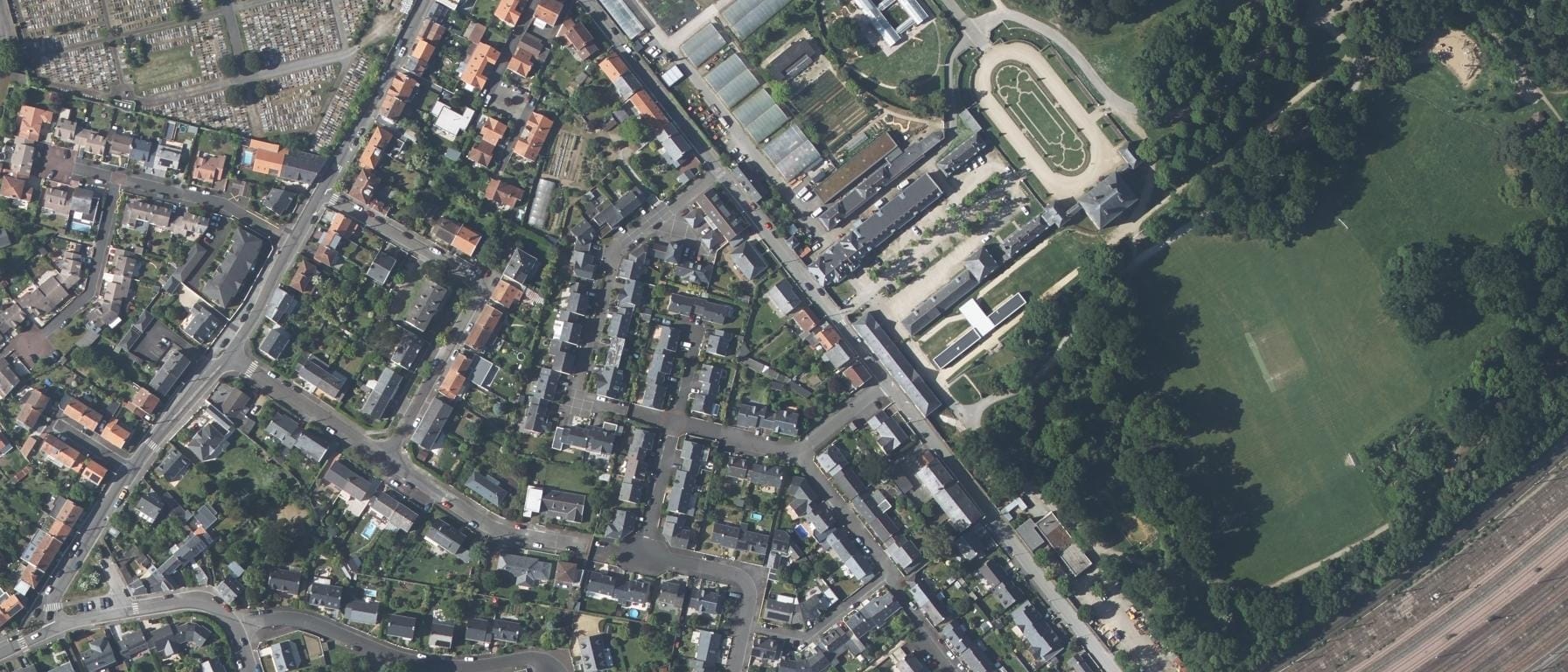 Vue aérienne de Lycée professionnel Agricole Nantes Le Grand Blottereau
