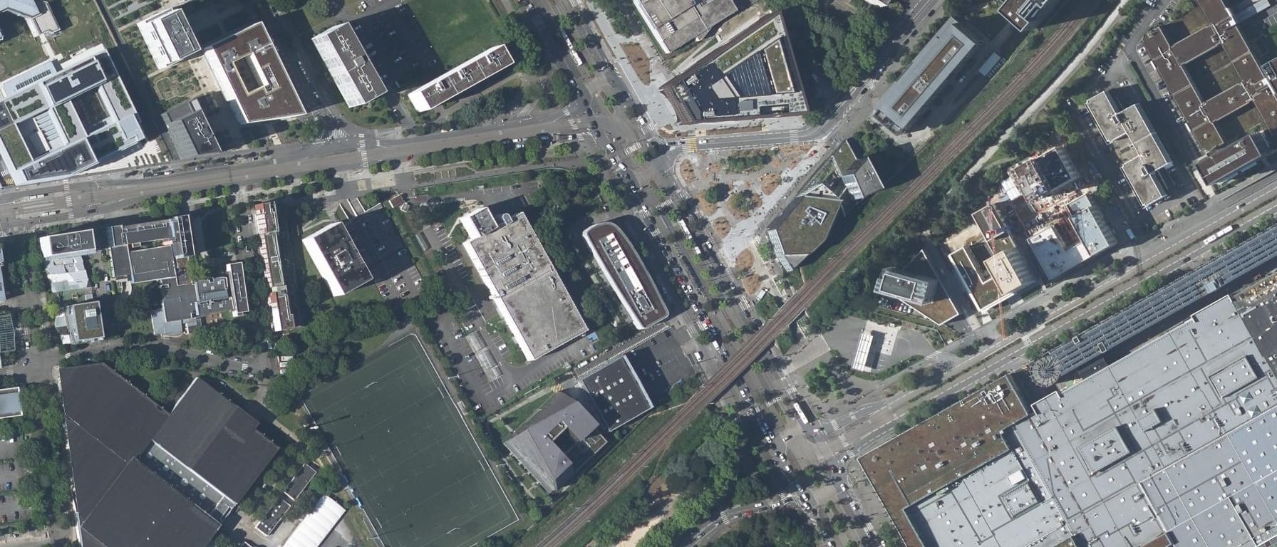 Vue aérienne de IDRAC Business School - Campus de NANTES (44)