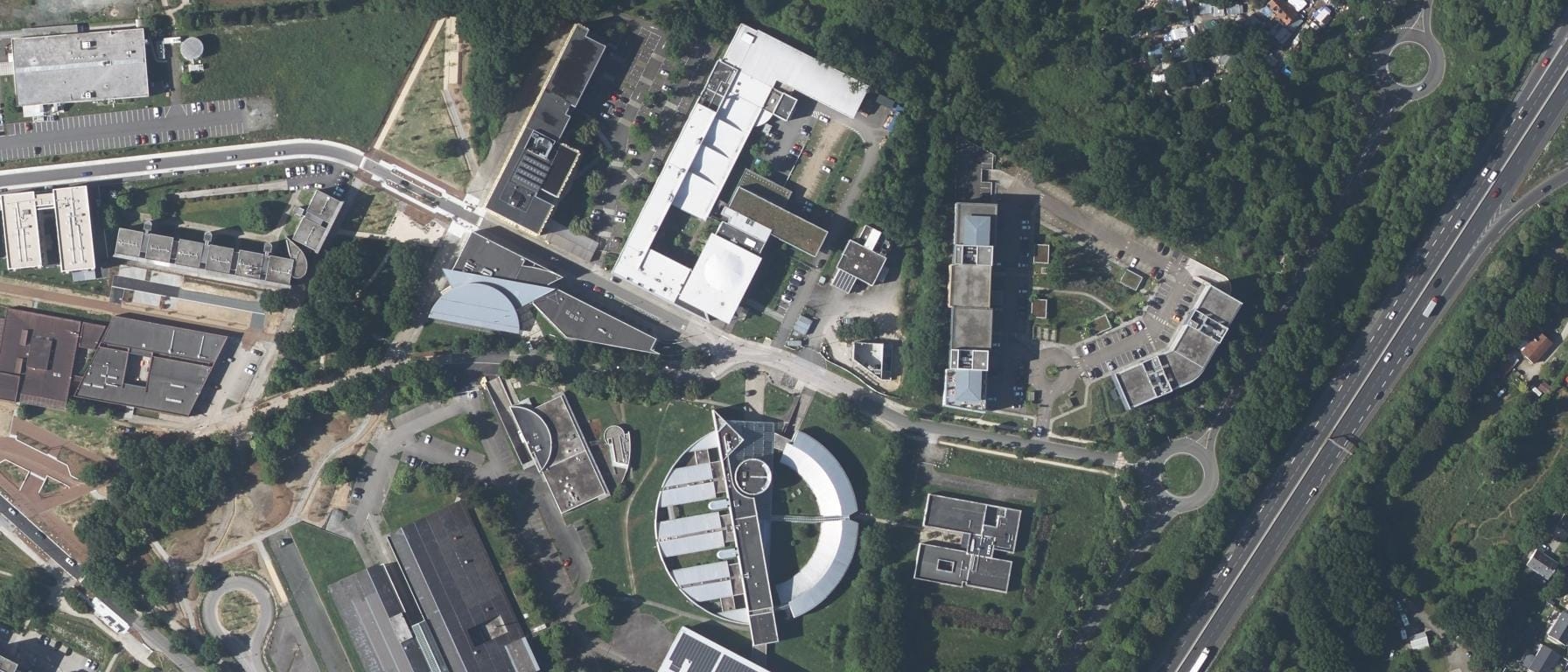 Vue aérienne de Polytech Nantes
