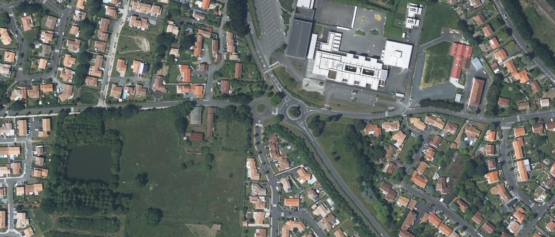 Vue aérienne de Lycée polyvalent Aimé Césaire
