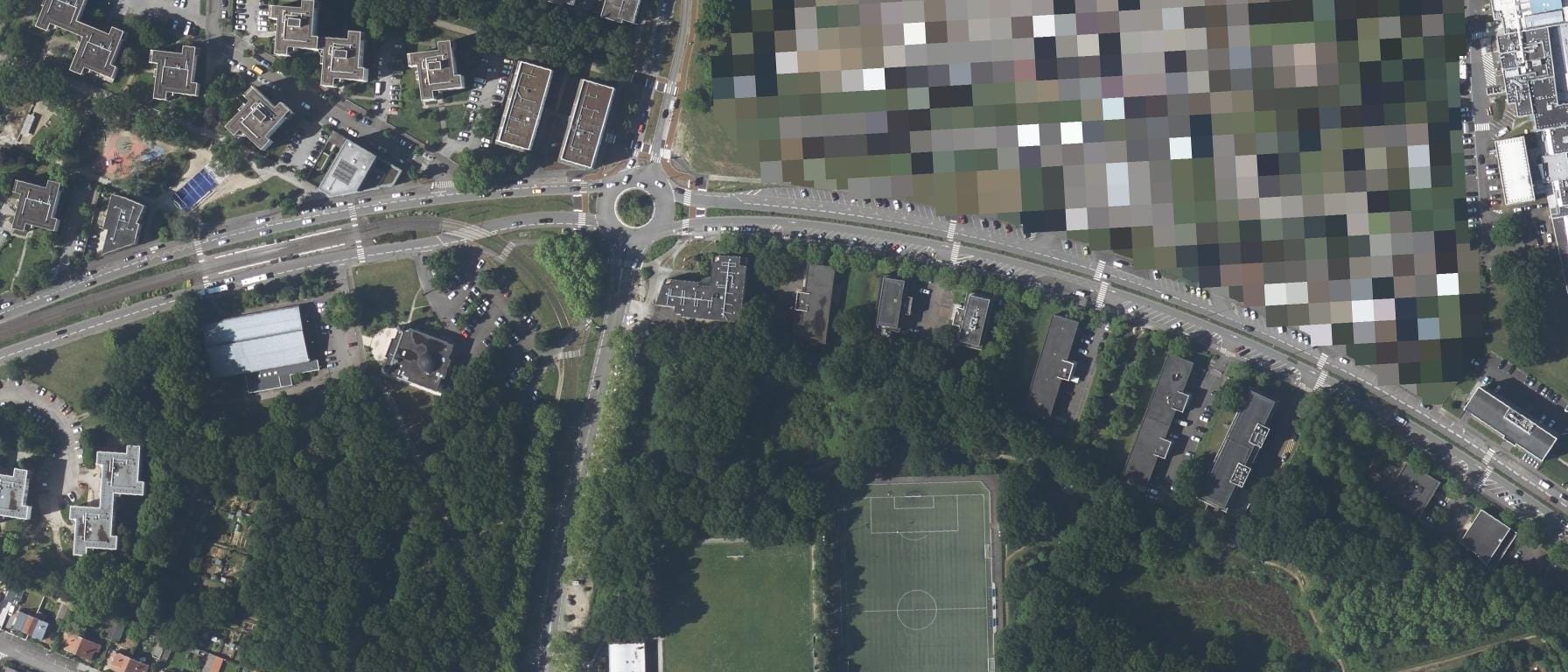 Vue aérienne de Centre d'enseignement supérieur en optique lunetterie (CESOL)