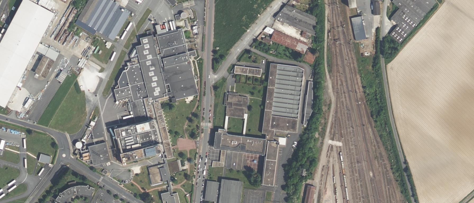 Vue aérienne de Lycée des Métiers Marguerite Audoux