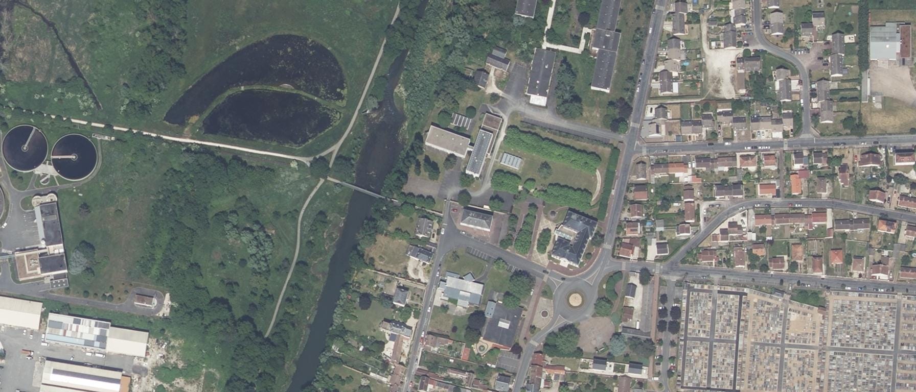 Vue aérienne de IFSI CH Montargis