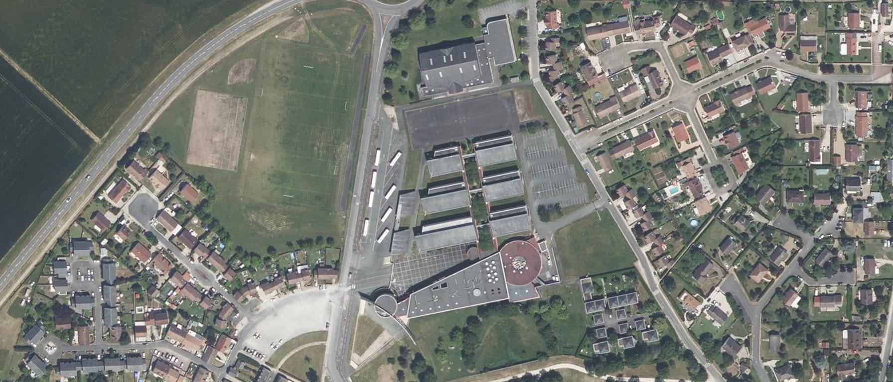Vue aérienne de Lycée Francois Villon