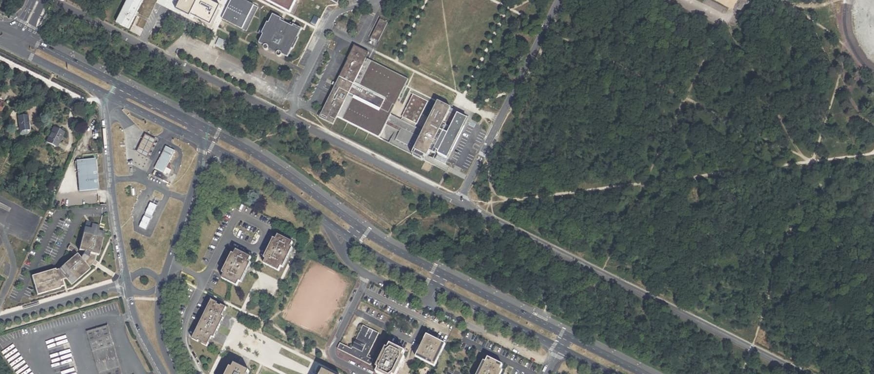 Vue aérienne de Polytech Orléans